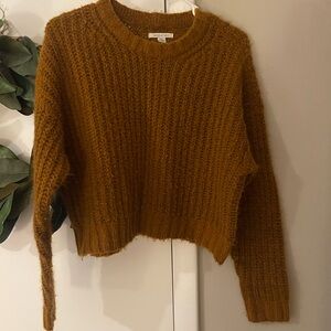 American Eagle Outfitters Mustard Brown Crew Neck Sweater